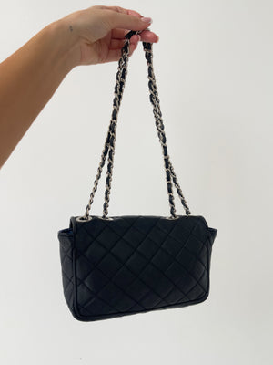 Real Leather Flap Bag