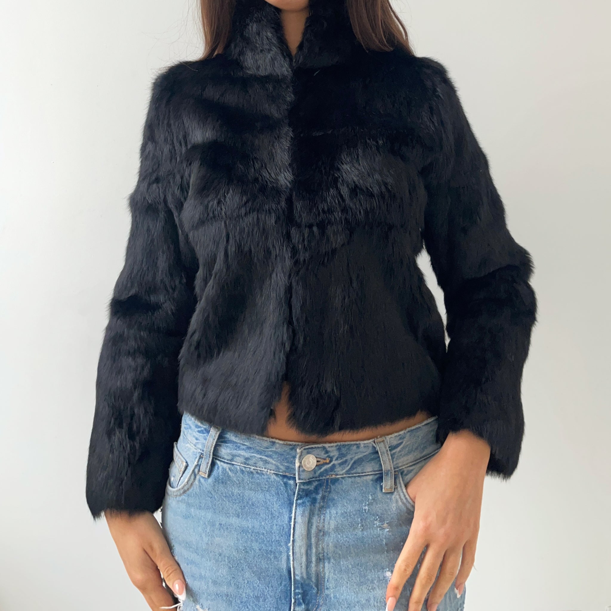 Vintage Real Fur Black Jacket