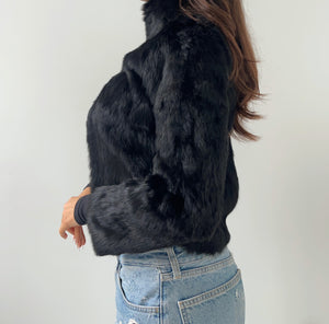 Vintage Real Fur Black Jacket