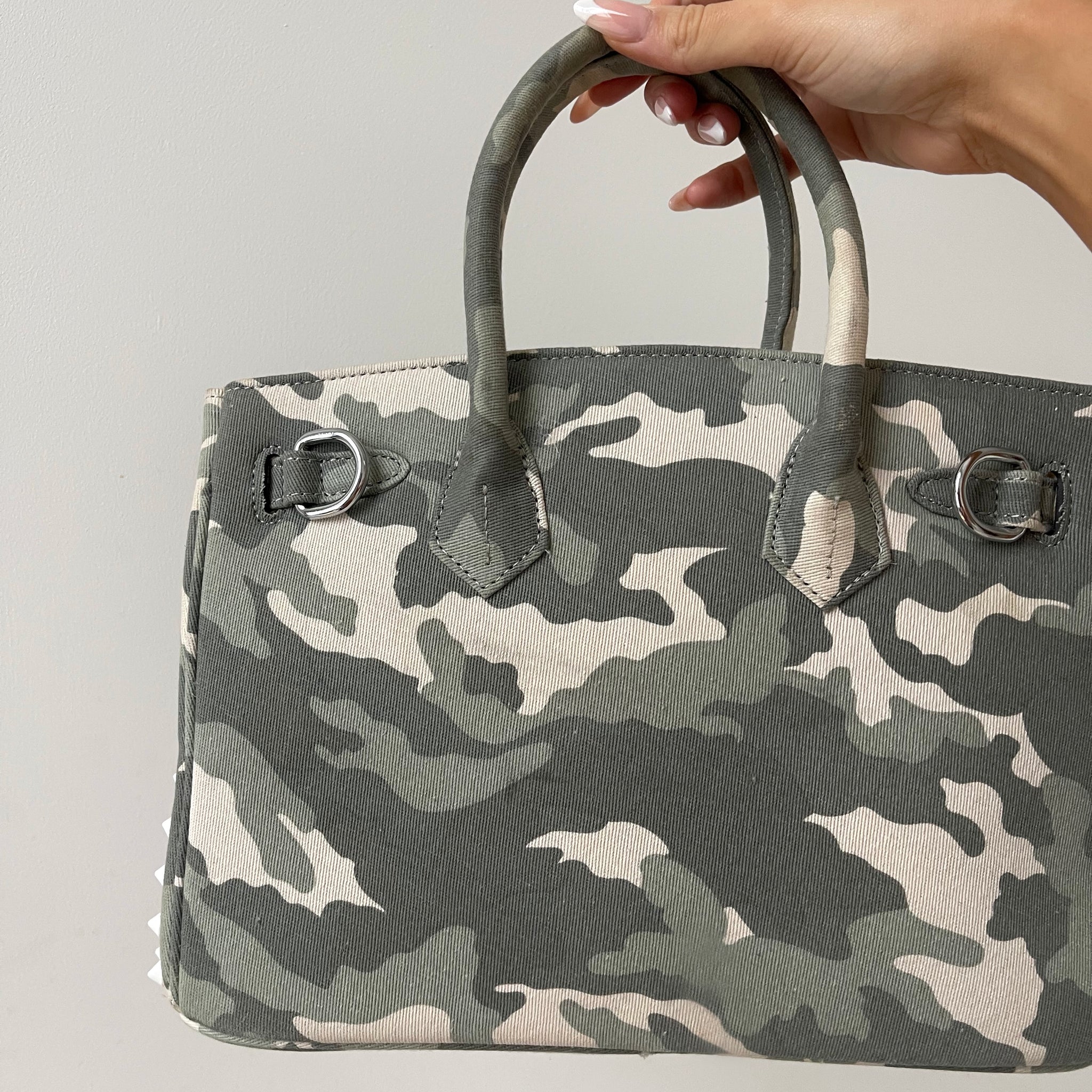 Studded Camo Bag