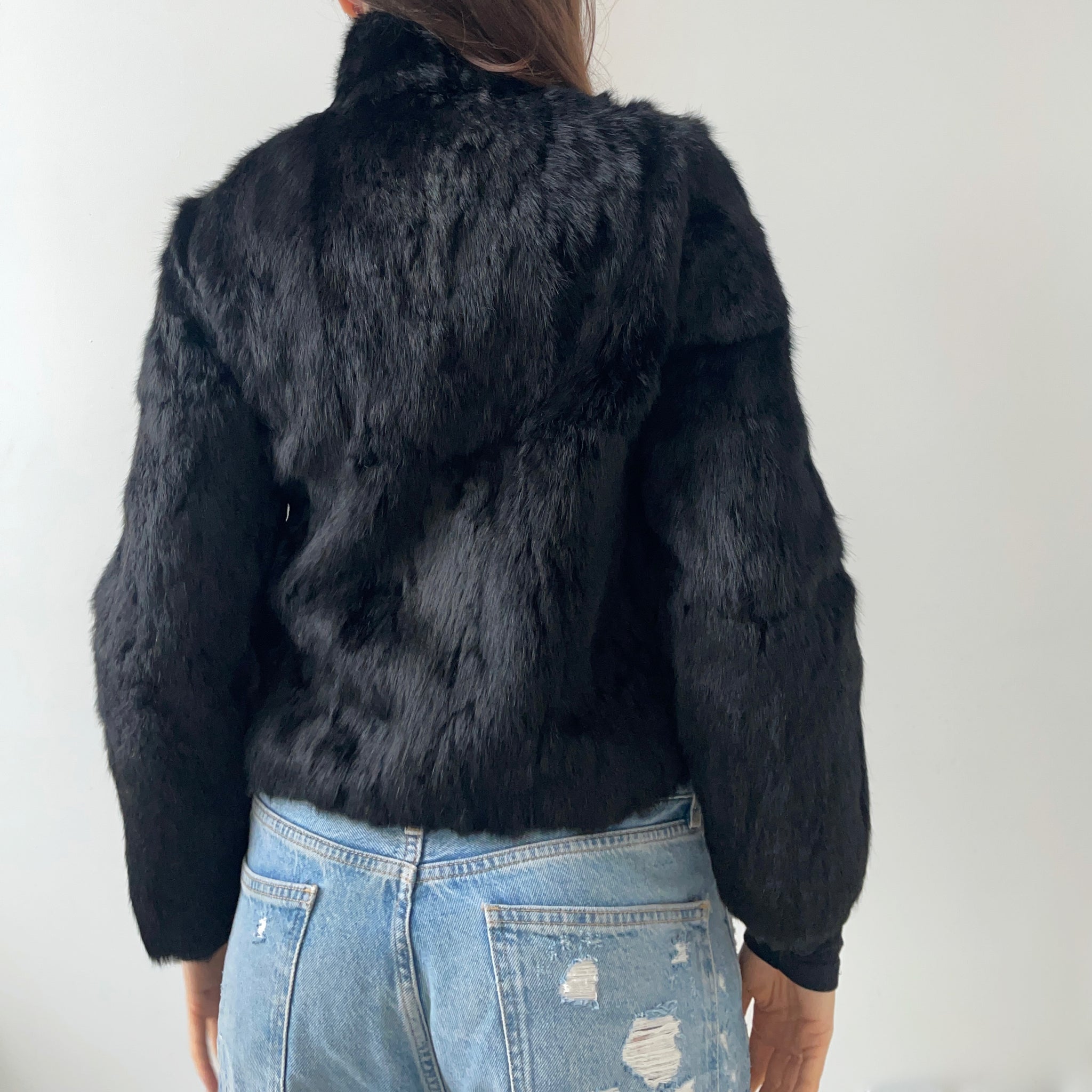 Vintage Real Fur Black Jacket