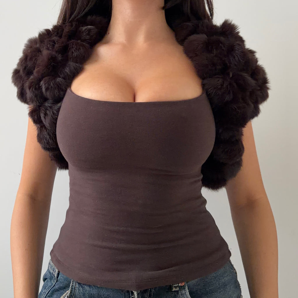 Real Fur Bolero (O/S)