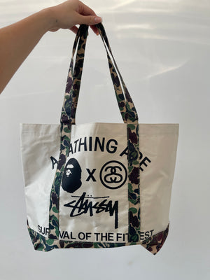 Bape x Stussy Collab Tote