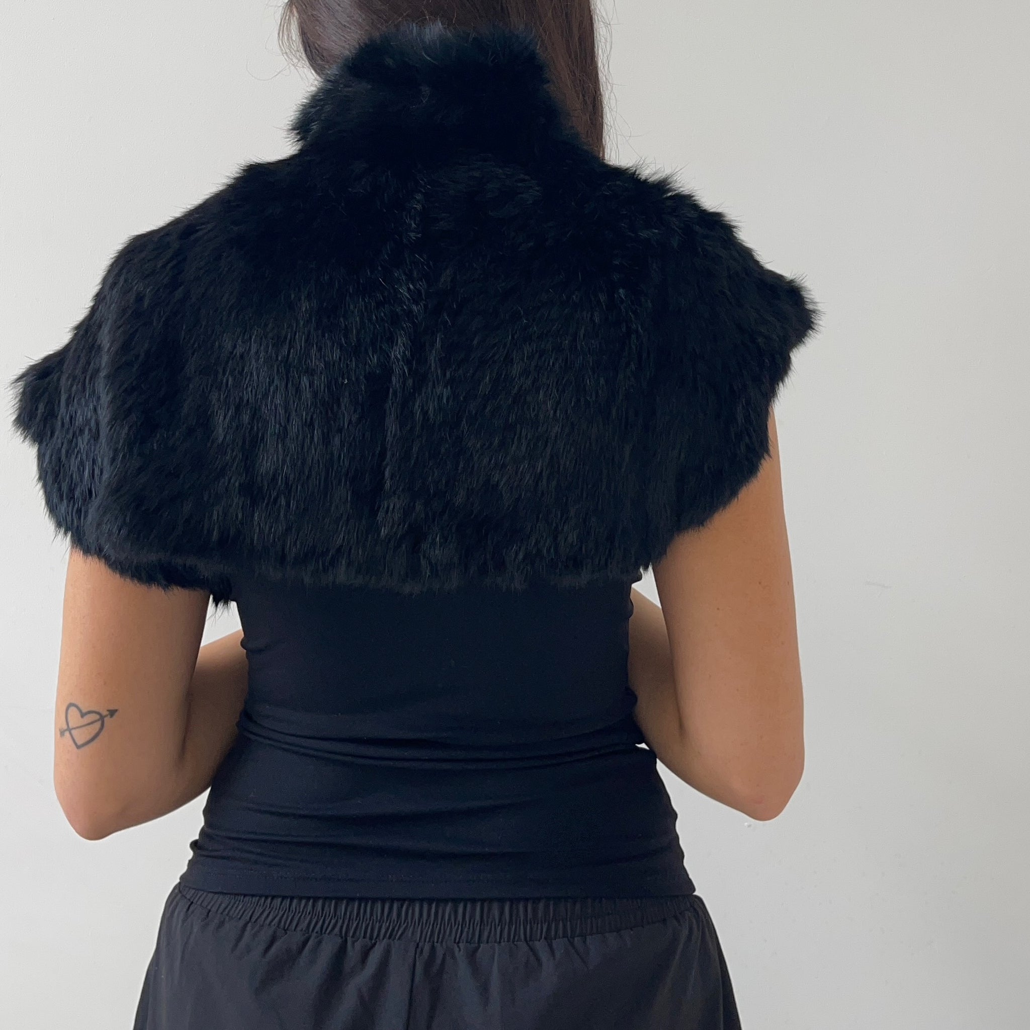 Real fur bolero