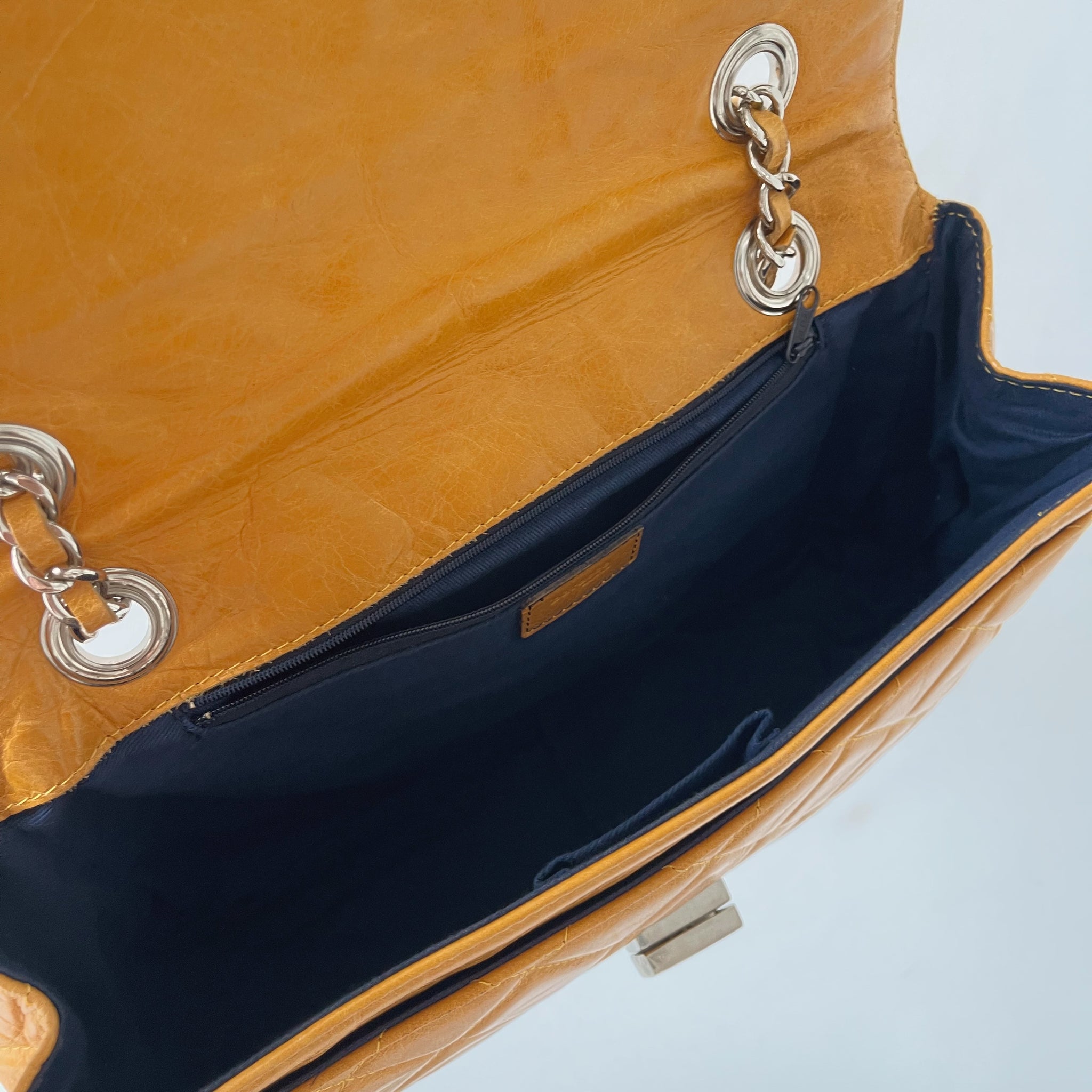 Real Leather Flap Bag
