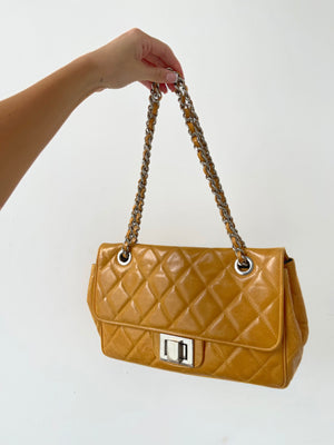 Real Leather Flap Bag
