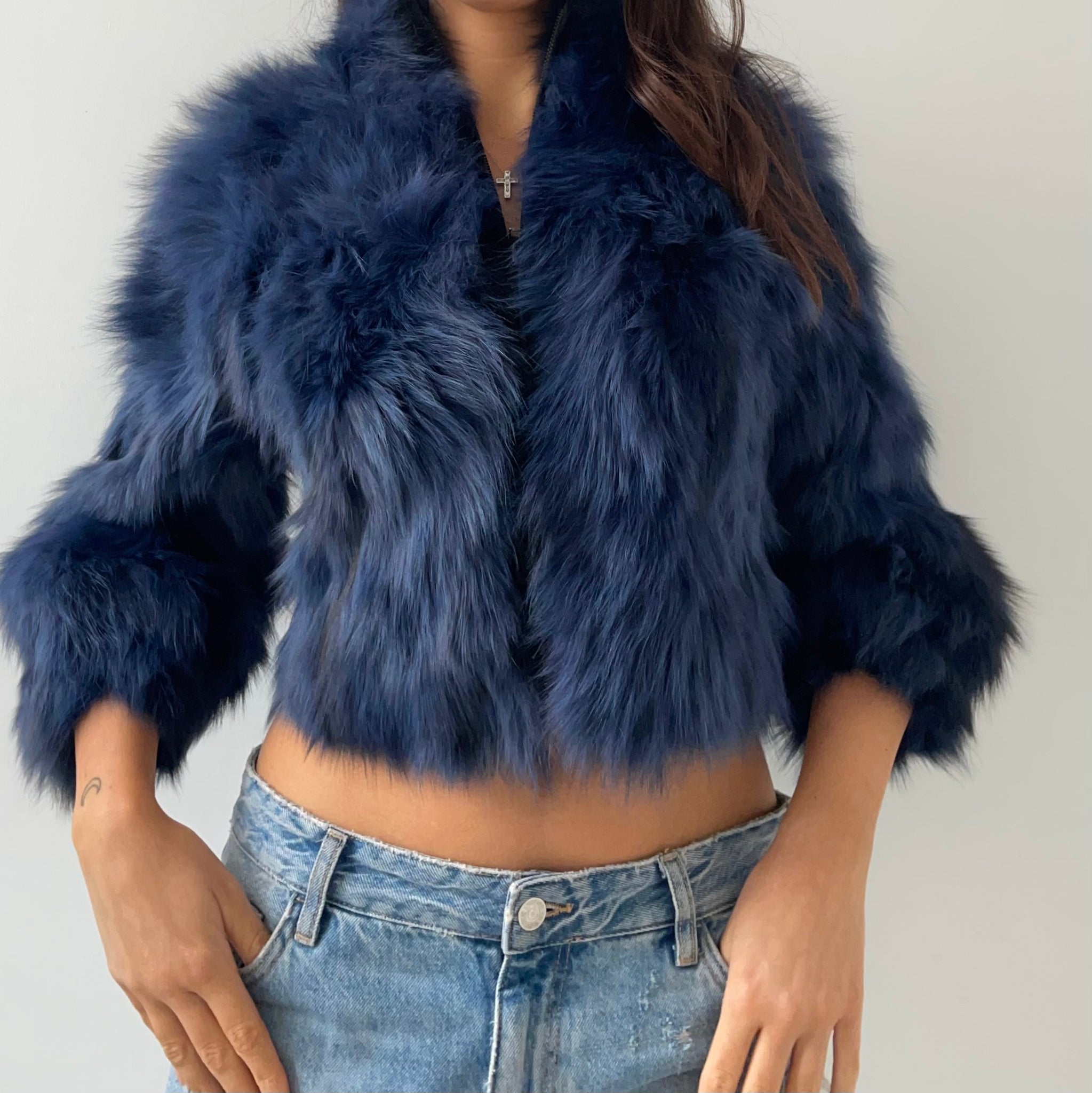 Vintage Real Fur Cropped Jacket