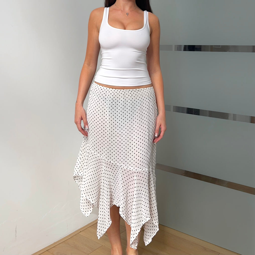 Y2K Polka Dot Skirt (M)