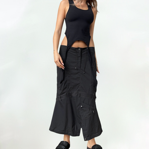 Y2K Black Cargo skirt (L)