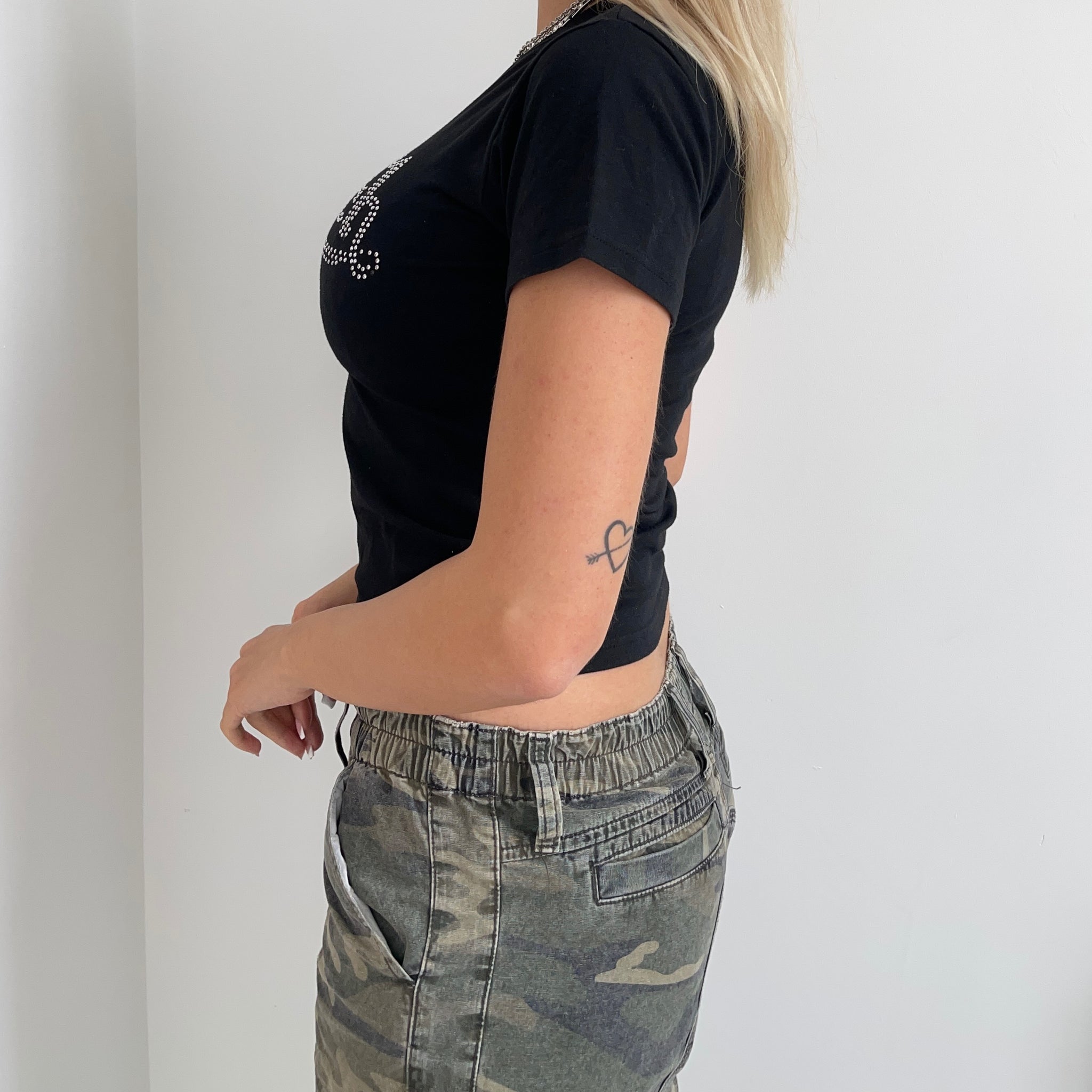 Von dutch diamanté top