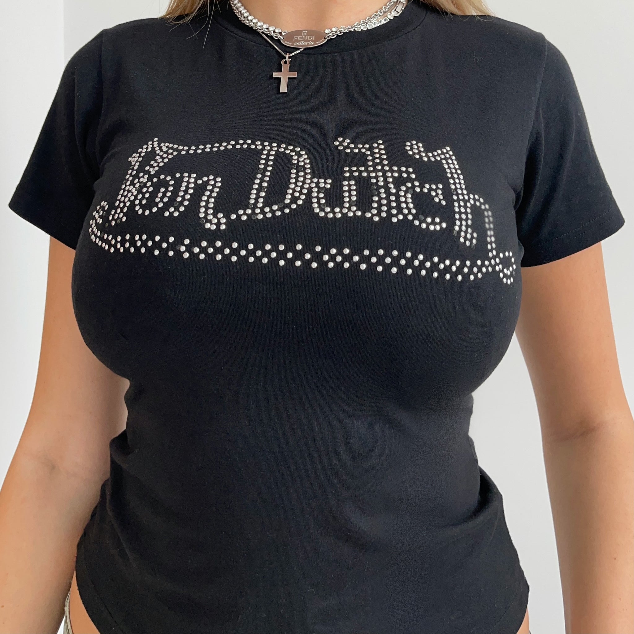 Von dutch diamanté top