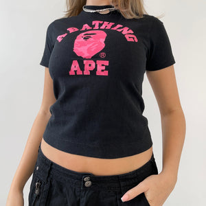 Bape Tshirt With Front And Back Print (S)