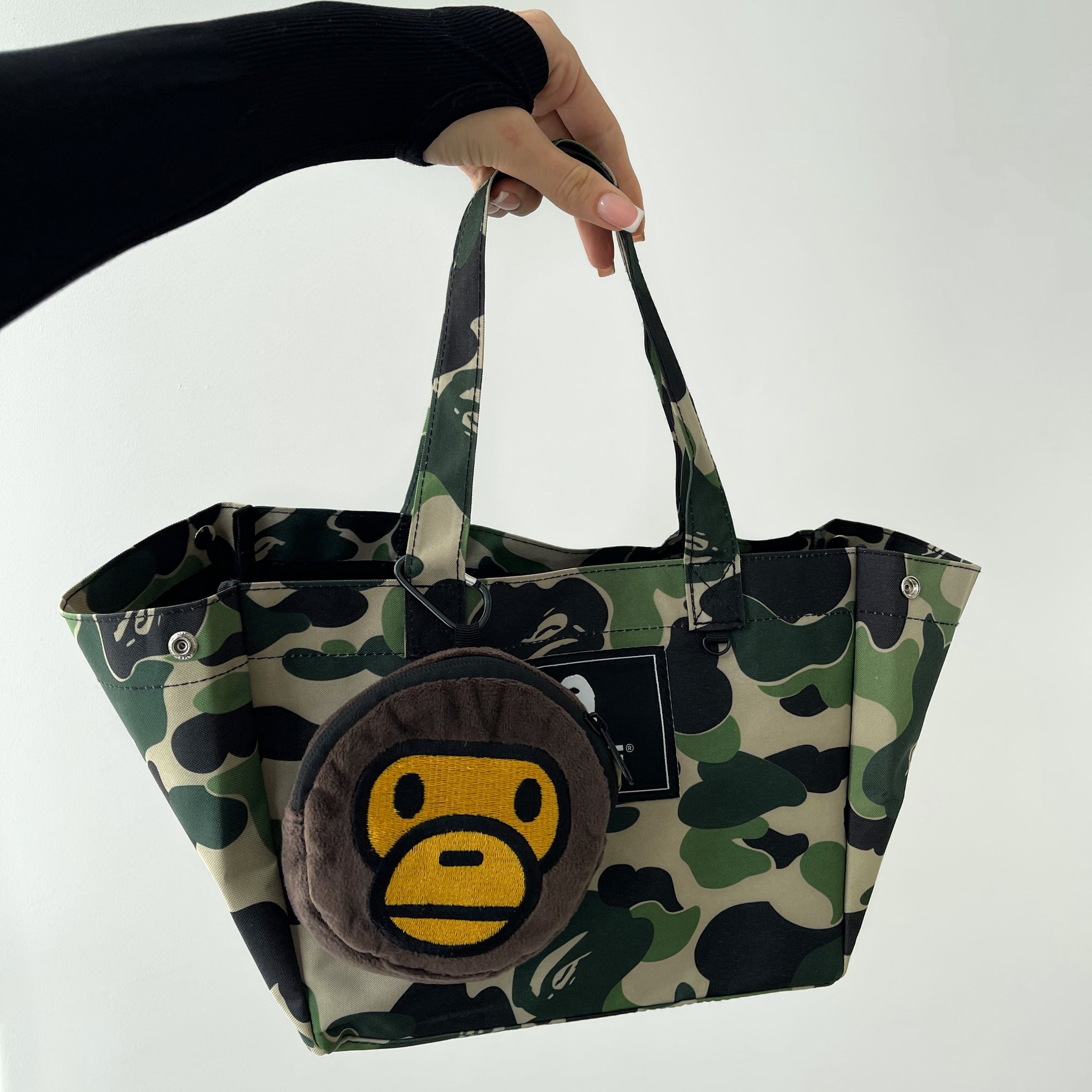 Bape 2 in 1 Tote Bag and Foldable Tote Keyring